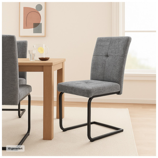 Stuhl Kinsey Grau 2er-Set