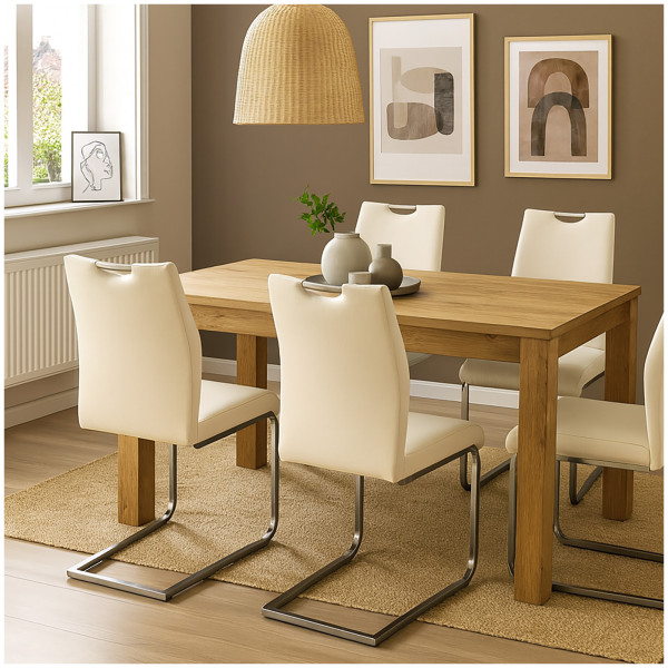 HTI-Living Nelly Esszimmerstuhl 4er Set Cremeweiß