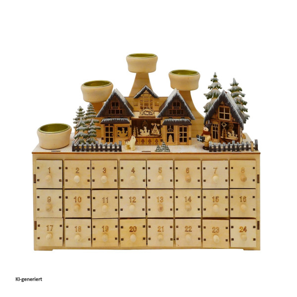 Adventskalender Weihnachtsmarkt zum Selbst befülle