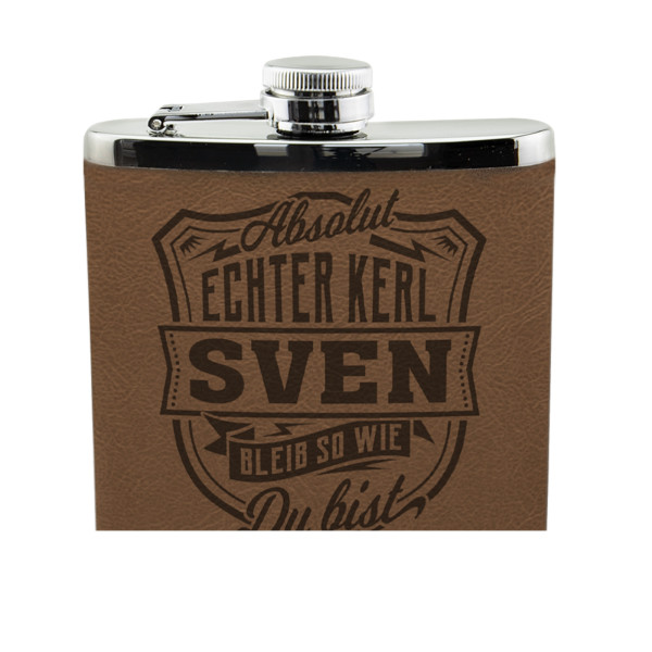 Flachmann Sven Hartkunsstoff mit Kunstleder verkle