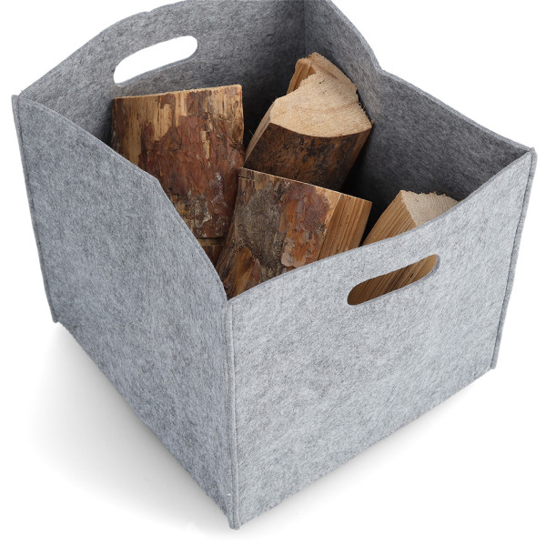 Korb, eckig, Filz, grau