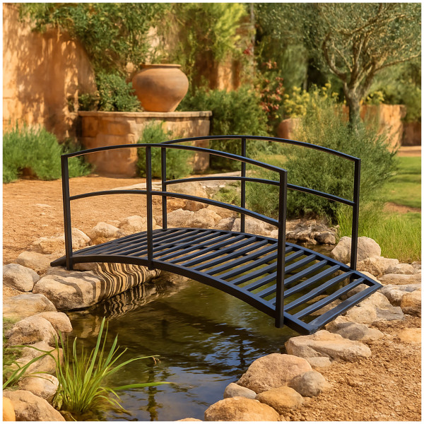 Gartenbrücke Celia Schwarz Metall