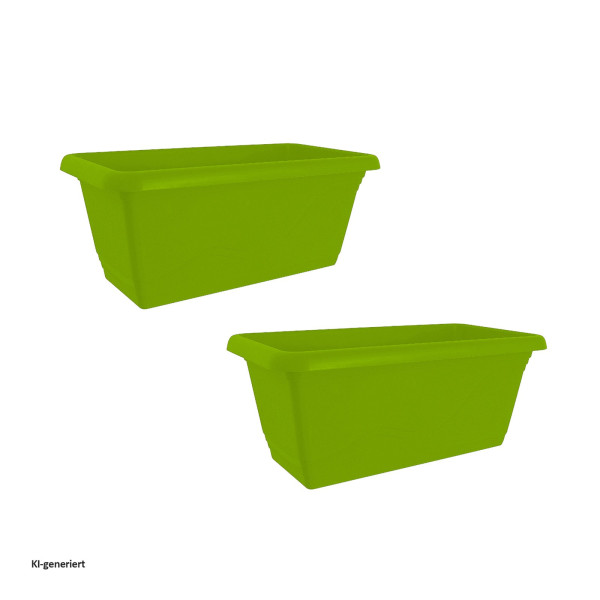 Blumenkasten mit Wasserspeicher 40 cm 2er Set