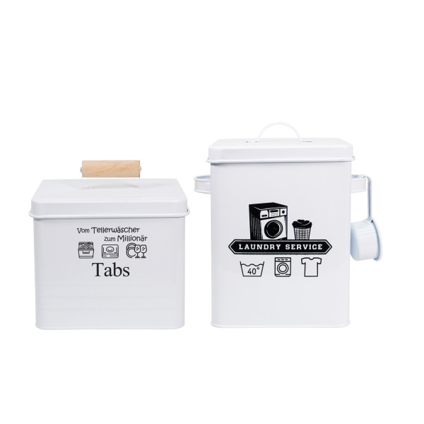 Waschmittelbox und Geschirrspültabs Box