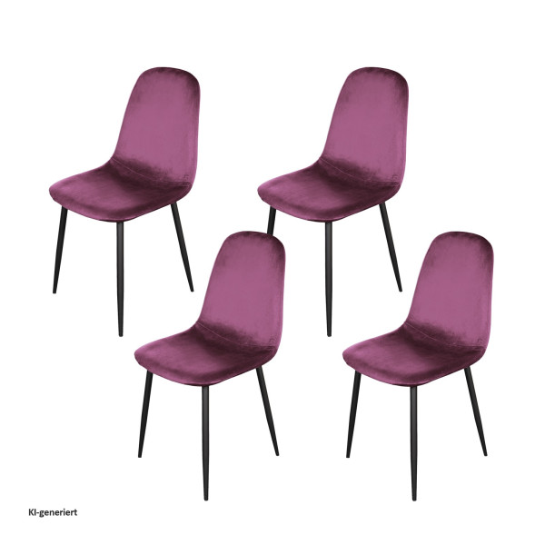 Stuhl Savannah Velvet Pink