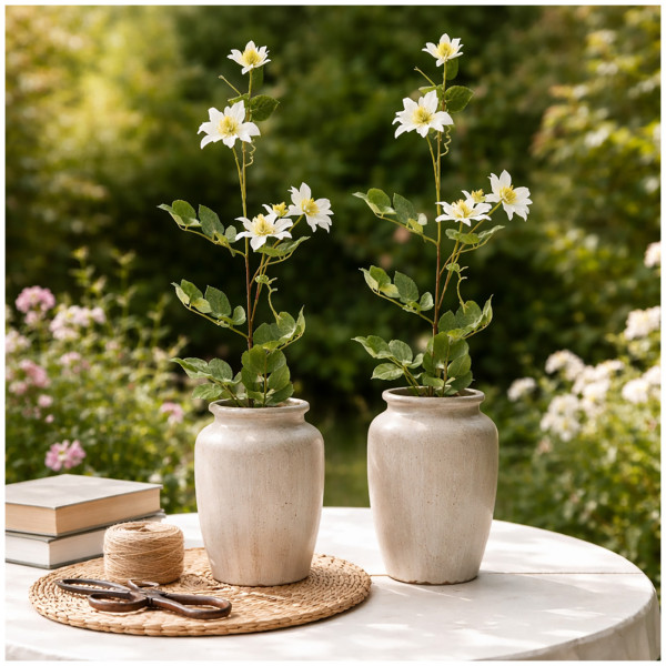 Frühlingsblume Flora03, Kunstpflanze Flora Grün K