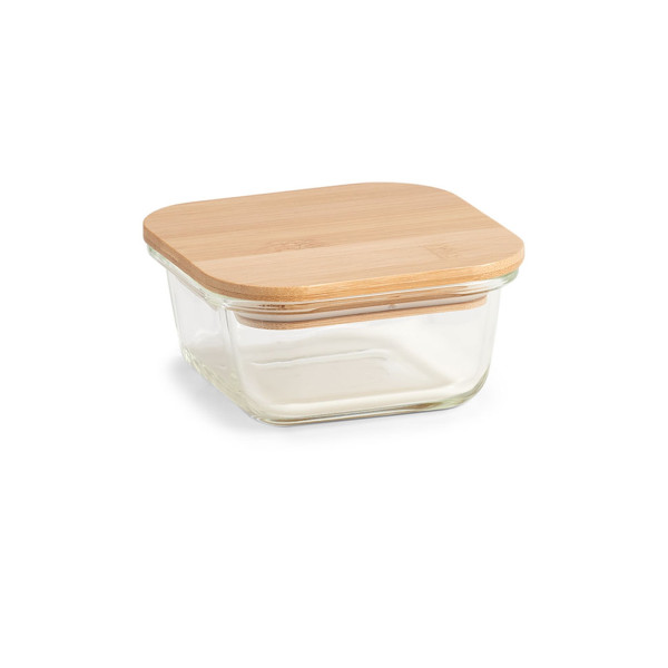 Vorratsbehälter m. Bambusdeckel, 320 ml, Glas