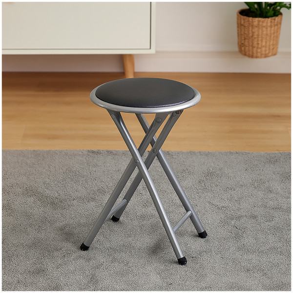 Klapphocker Dima PU Schwarz