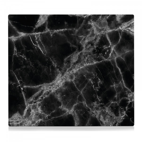 neuetischkultur Marmor schwarz Herdabdeckplatte 50x56 cm, Glas