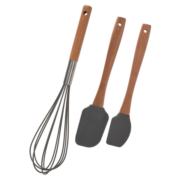 KÜCHENUTENSILIEN 3ER SET HOLZ
