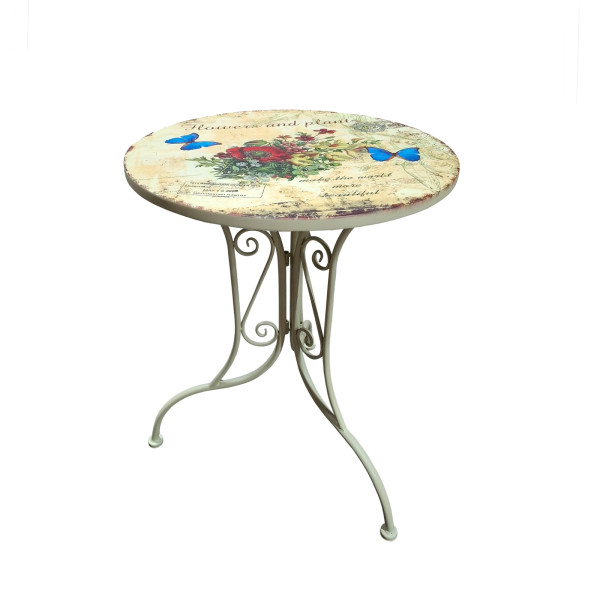 Metalltisch Flowers and Plants - Vorsicht Glas