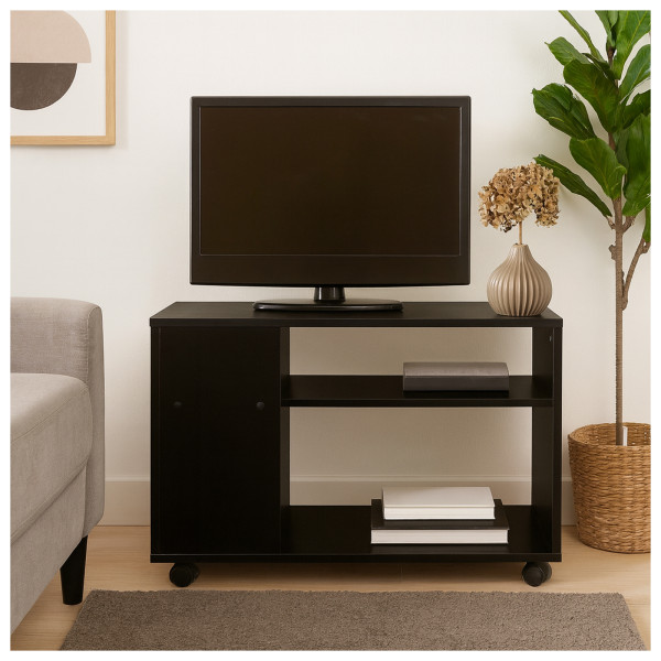 Beistelltisch auf Rollen Thekla 8030 schwarz