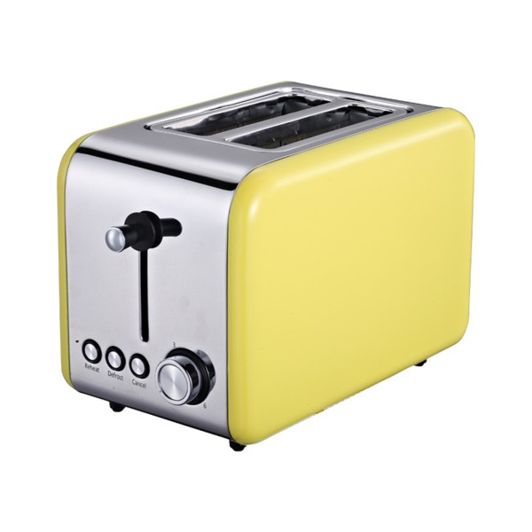 Michelino Retro Gelb 2 Scheiben Toaster mit Brötchenaufsatz