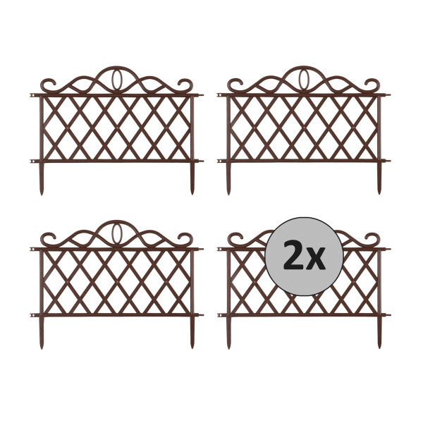 Zierzaun Nessa antik Braun