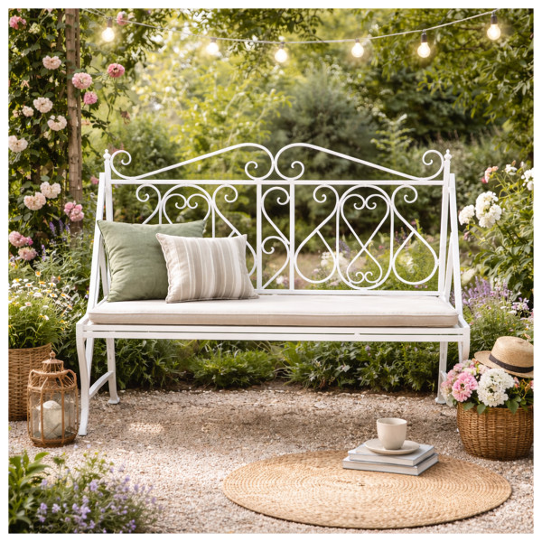 Gartenbank Solea Weiß