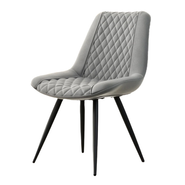 Stuhl Astrid Kunstleder grau