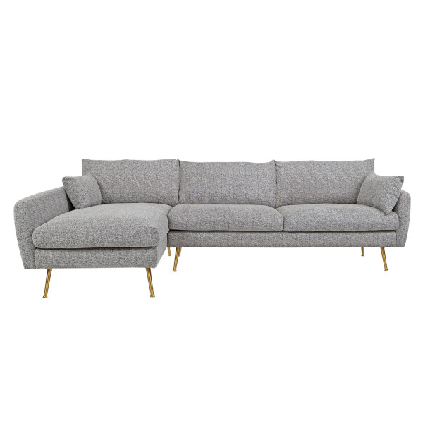 Ecksofa Antonius Stoff Grau Links