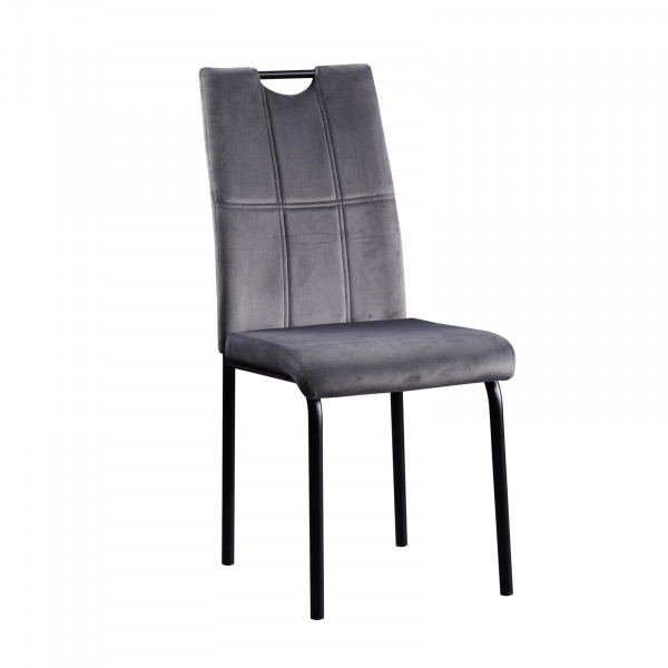 HTI-Living Denton Velvet Grau Stuhl