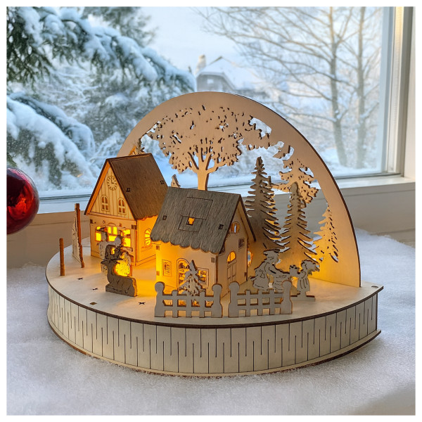 Weihnachtsdeko Rehe Weiß Grau