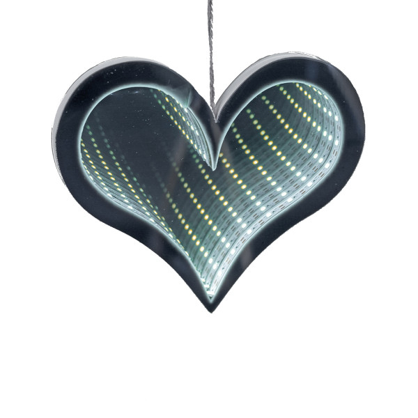 Hänger Herz 20 Spiegel m.Licht