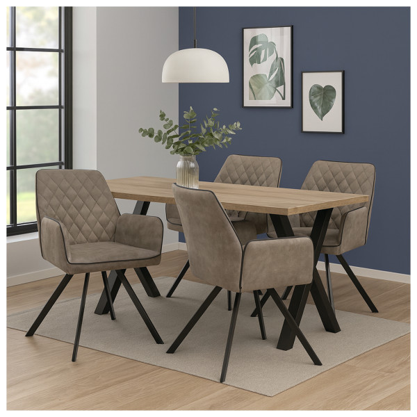 HTI-Living Tumalo Braun 2er-Set Esszimmerstuhl