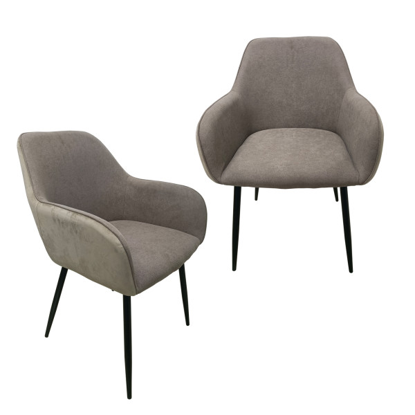 Stuhl Albany hellbraun soft 2er