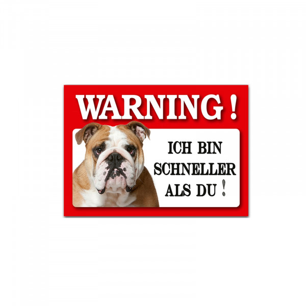 HTI-Line Englische Bulldogge Blechschild Wachhund