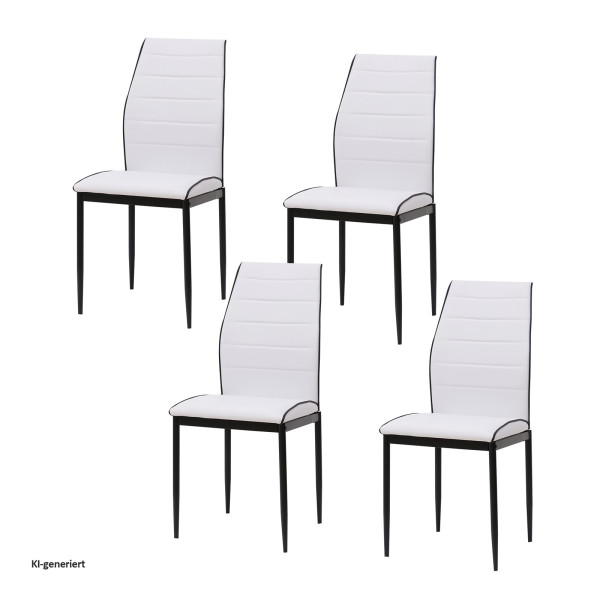 Stuhl Madison PU Weiß