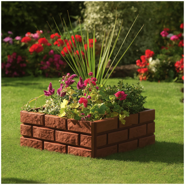 Gartenzaun Nessa Steinmauer 4-teilig Terra