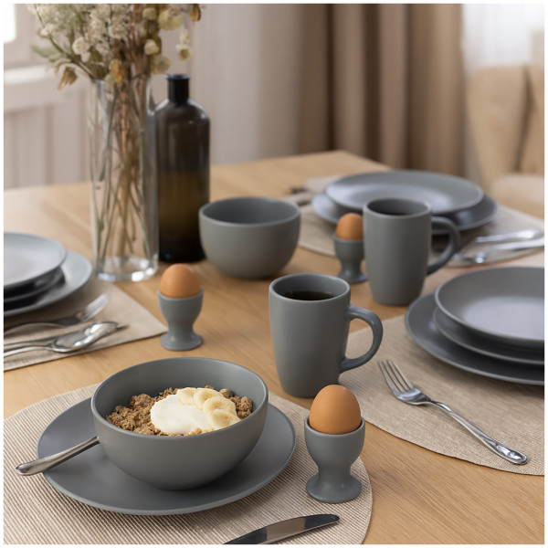 Geschirrset 20-teilig Antonia grau Keramik