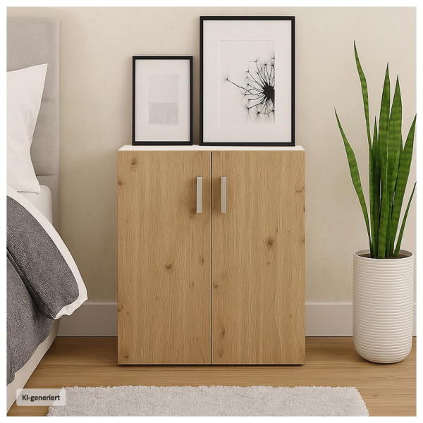 Kommode Nina 2M weiß artisaneiche