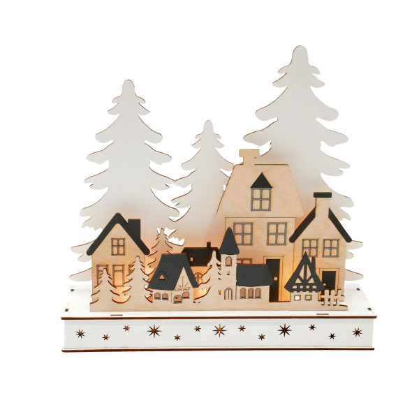 Weihnachtsdeko Dorfsilhouette