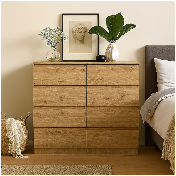 Kommode Thekla 8 Schubladen artisaneiche
