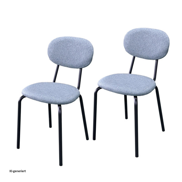 Stuhl Anella Grau 2er-Set