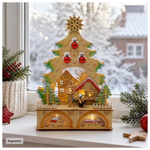 Weihnachtsbaum mit Weihnachtsbäckerei