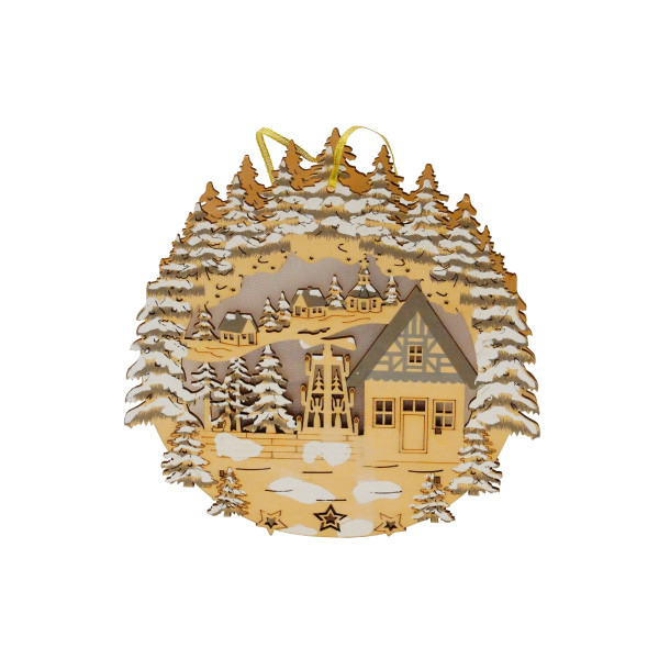 Weihnachtsdeko zum Hängen Dorfidylle