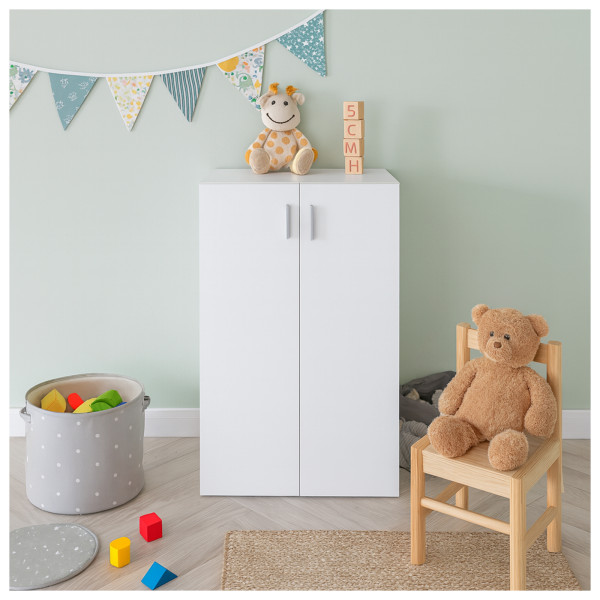 HTI-Living Nina Weiß Kommode mit 3 Regalfächern