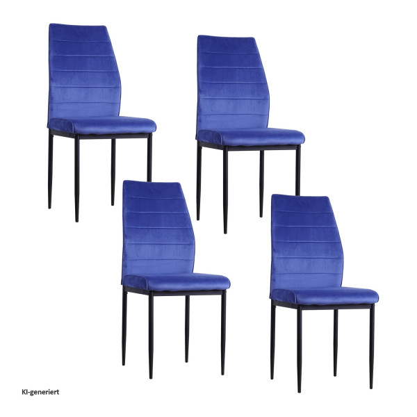 Stuhl Madison Velvet blau