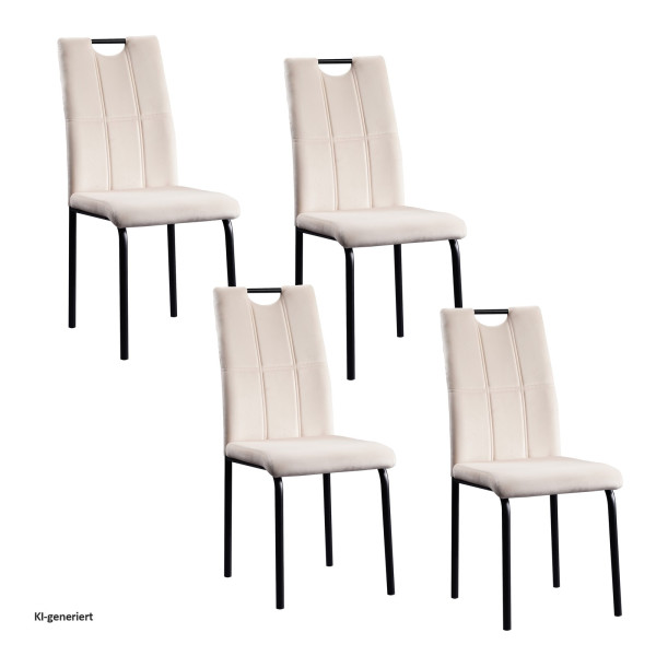 Stuhl Denton Velvet creme