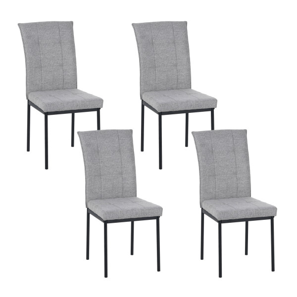 HTI-Living Matthew Hellgrau 4er-Set Stuhl