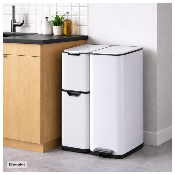 Mülltrennsystem Jannik 60L weiß