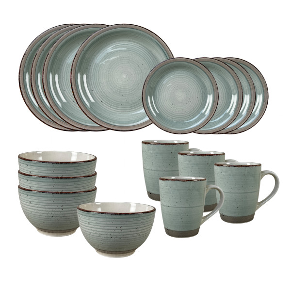 NTK-Collection Antonia Geschirrset 16-teilig grün