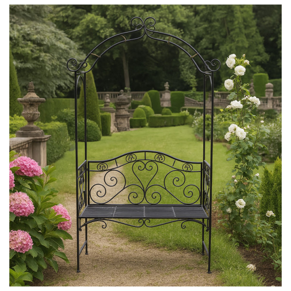 HTI-Living mit integriertem Rosenbogen Gartenbank