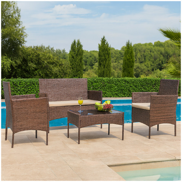 HTI-Living Maceira Gartenmöbel 4-teiliges Set