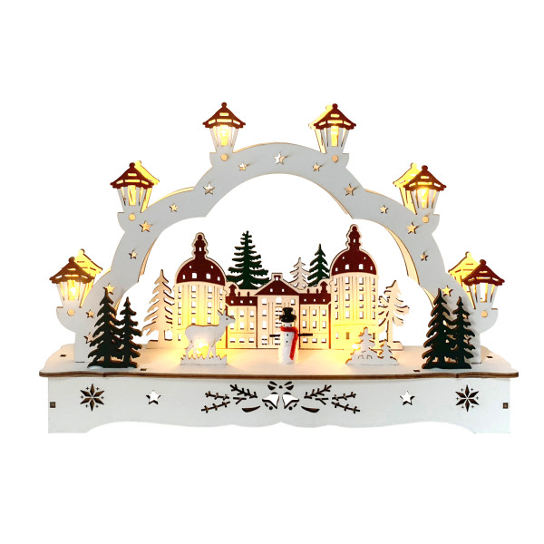 Lichterbogen Winterschloss Natur Weiß