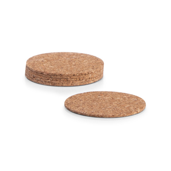 Glasuntersetzer-Set, 6-tlg., Kork