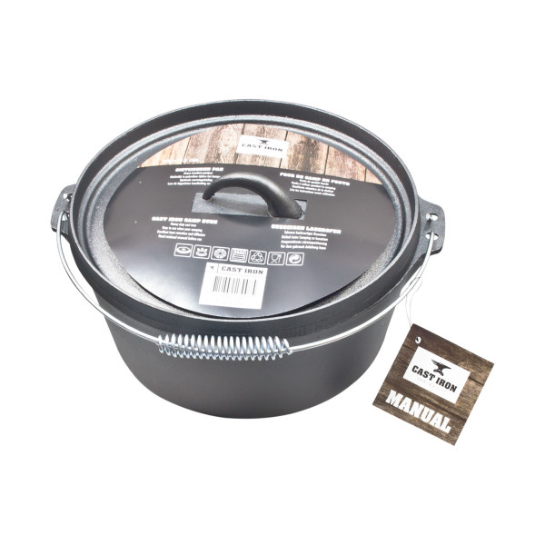 Topf Gusseisen mit Deckel und Henkel