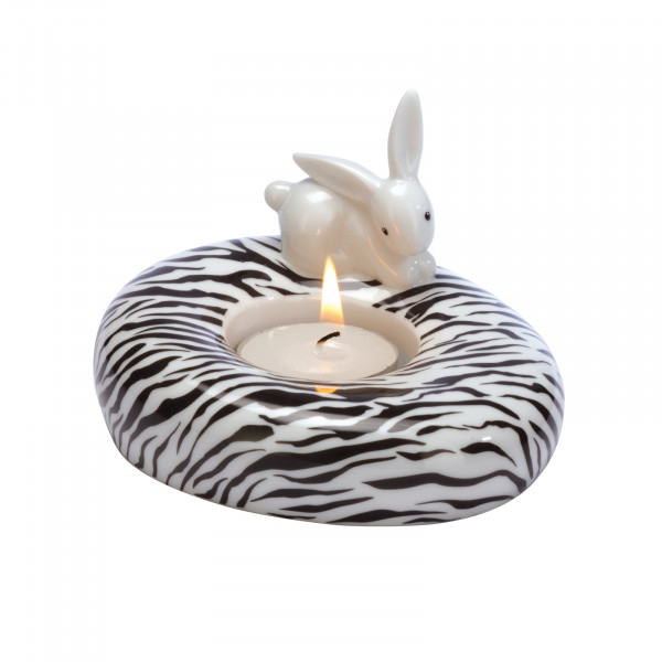 Goebel Bunny de luxe Zebra Bunny - Teelichthalter