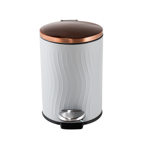 Kleiner Mülleimer 5L Grau/Kupfer