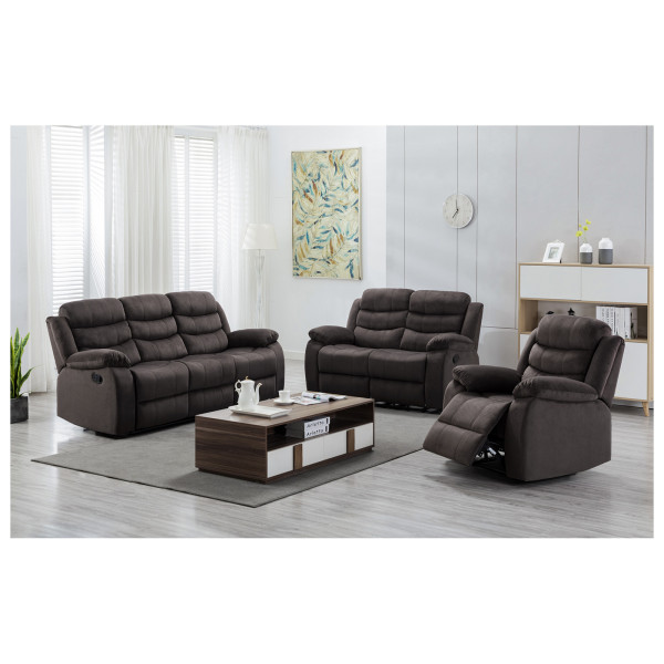 Sofaset Kirwall Braun besteht aus